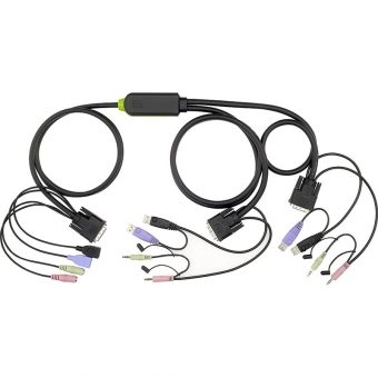 LevelOne KVM-0260 2-Port USB DVI +Audio KVM Switch