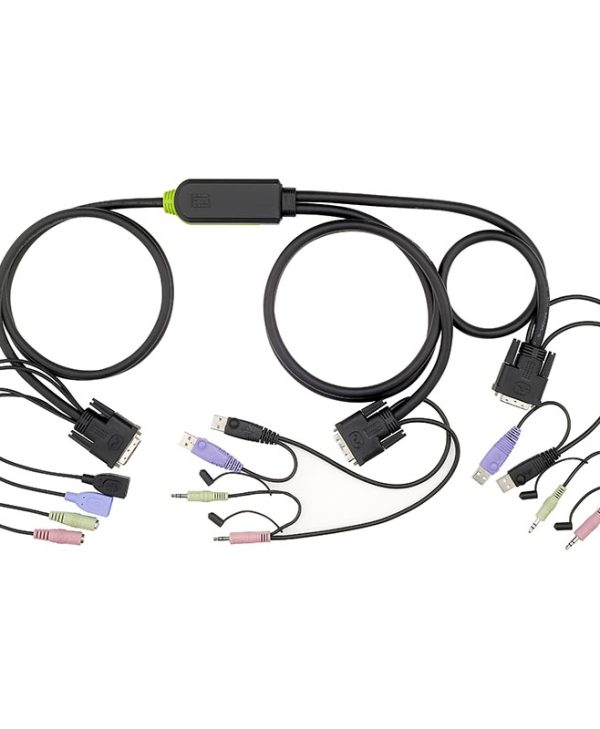 LevelOne KVM-0260 2-Port USB DVI +Audio KVM Switch