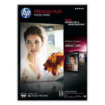HP A4 PREM.+ PHO.SEMI GLOS.PAP. 300GR-20SH (CR673A)