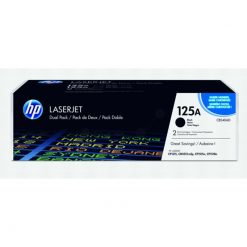 HP 125A Black Dual Pack LaserJet Toner 4.4K Pgs CB540AD