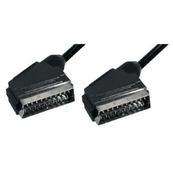 Transmedia Scart M/M 1m Black VC3-1DL