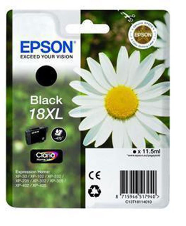 Epson T181140 XL Black Ink - C13T18114010