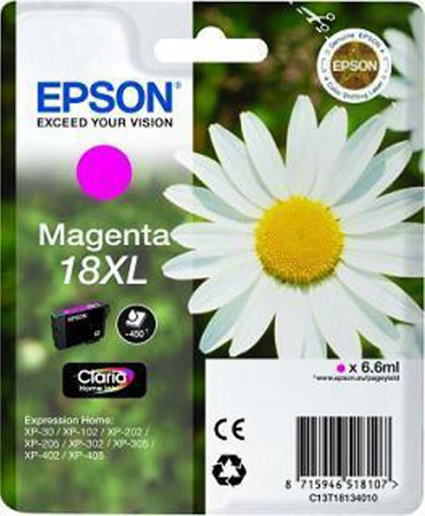 Epson T181340 XL Magenta Ink - C13T18134010
