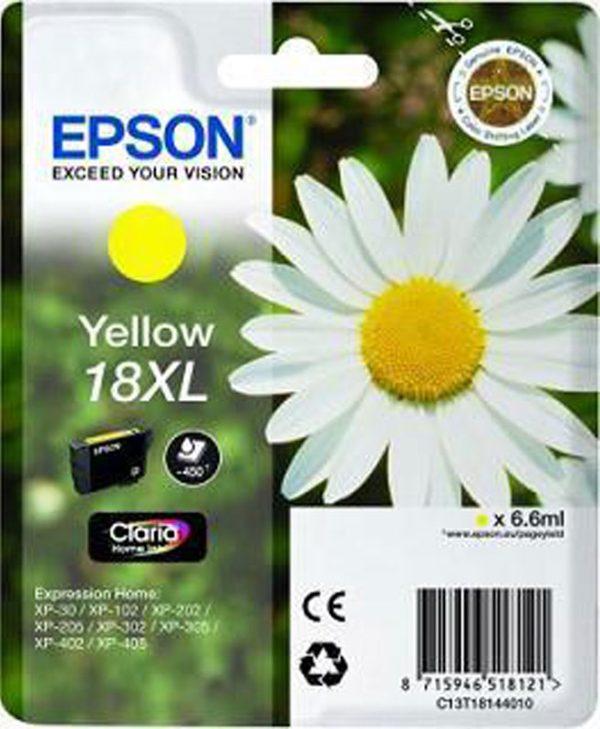 Epson T181440 XL Yellow Ink - C13T18144010