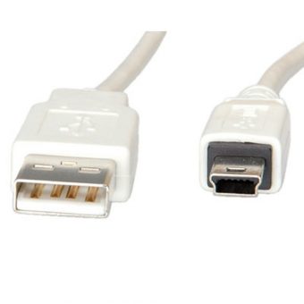 OEM Mini USB - USB 2.0 M/M 1.8m White S3142