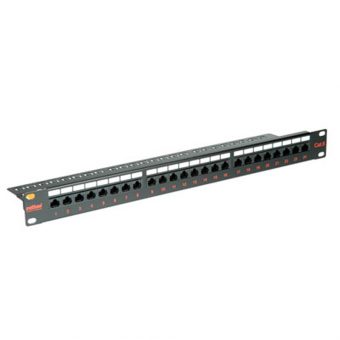 Roline 24 Port Cat6 UTP Black Patch Panel 26.11.0362