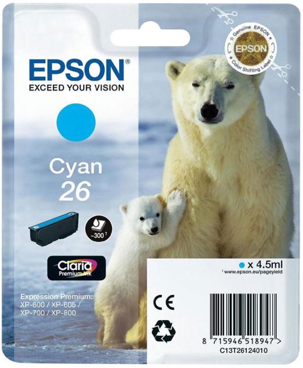 Epson Ink T261240 Cyan