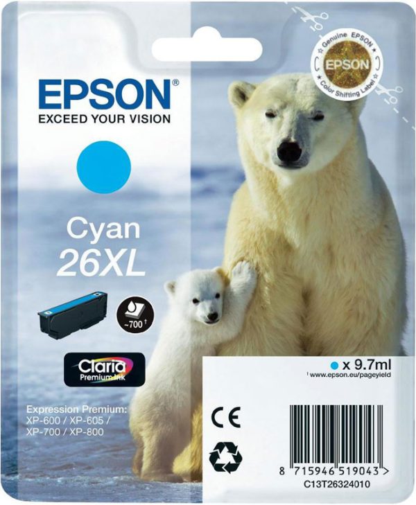 Epson Ink T263240 XL Cyan