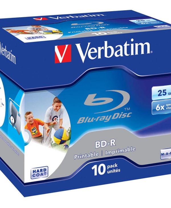 Verbatim BD-R SL 25GB 6x Printable 10 Pack Jewel Case 43713