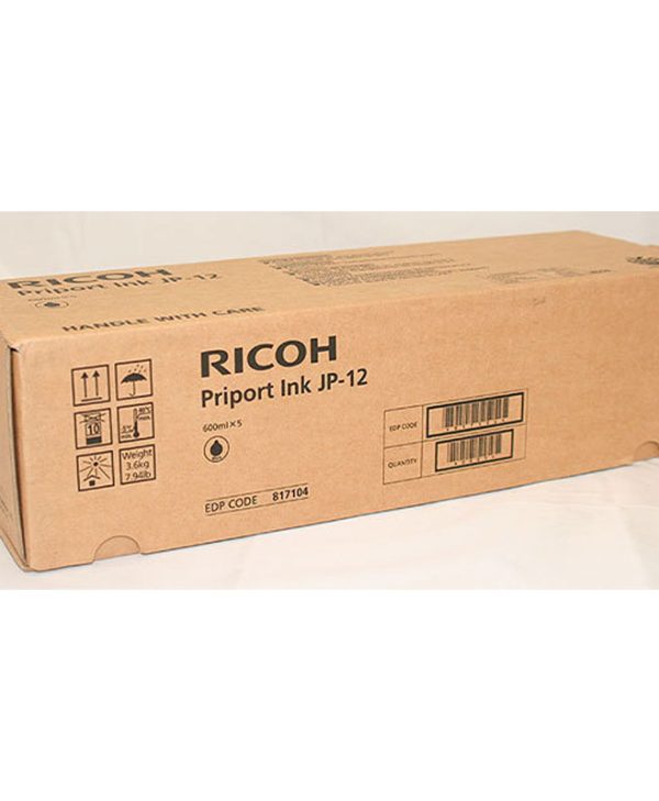 Ricoh Priport JP-12 Ink Black 5x600ml 817104