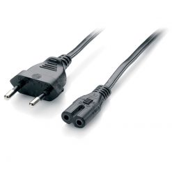 Equip High Quality Power Cord C7 to 2-Pin Euro 1.8m Black 112160