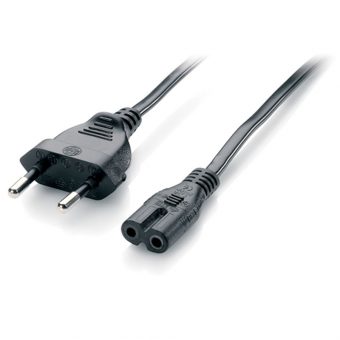 Equip High Quality Power Cord C7 to 2-Pin Euro 1.8m Black 112160