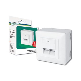 Digitus Πρίζα Επιτοίχια Χωνευτή STP 2xRJ45 Cat6 DN-9006-N