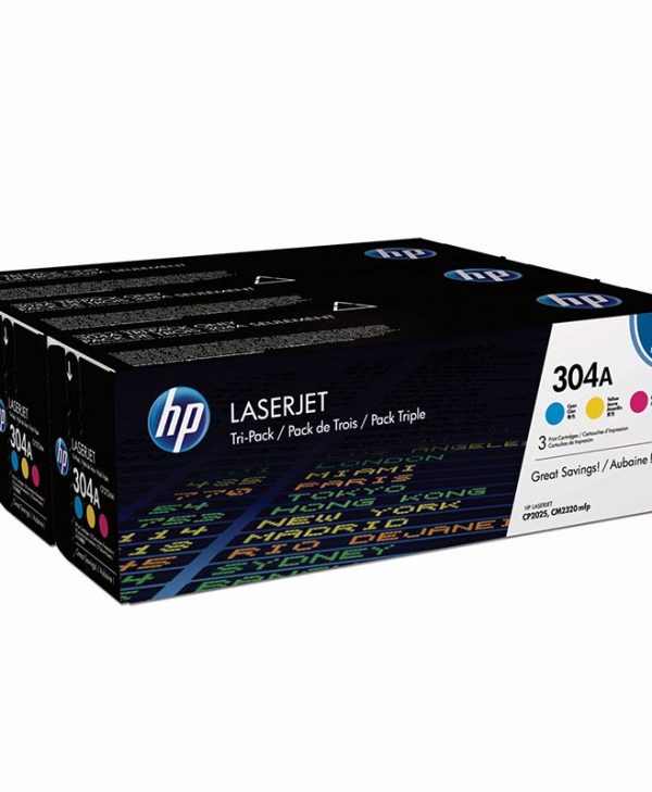 HP 304A Tri-Pack Cyan/Magenta/Yellow 2.8K Pgs CF372AM