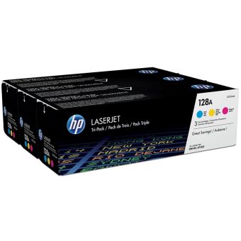HP 128A Cyan/Magenta/Yellow Tri-Pack LaserJet Toner CF371AM