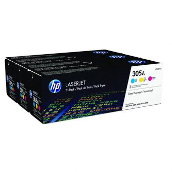 HP 305A Tri-Pack Cyan/Magenta/Yellow 2.6K Pgs CF370AM