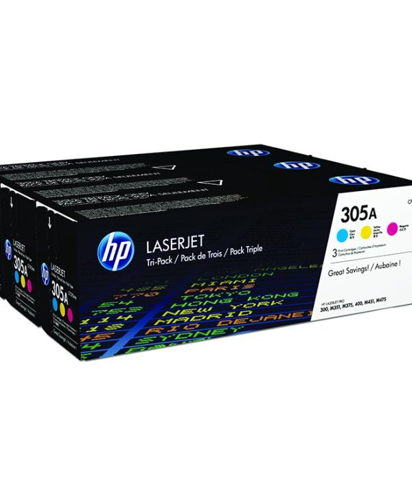HP 305A Tri-Pack Cyan/Magenta/Yellow 2.6K Pgs CF370AM
