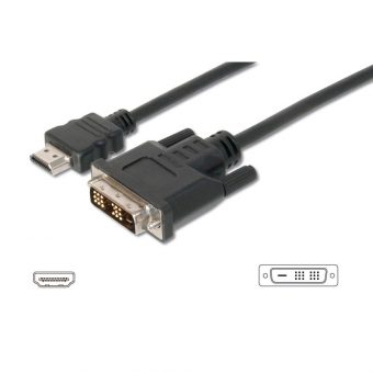 Digitus HDMI - DVI M/M 2m Black AK-330300-020-S