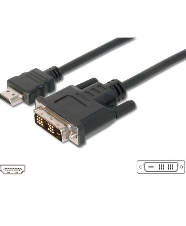 Digitus HDMI - DVI M/M 2m Black AK-330300-020-S