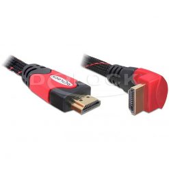 DeLock HDMI - HDMI M/M 1m Black Γωνία 82685