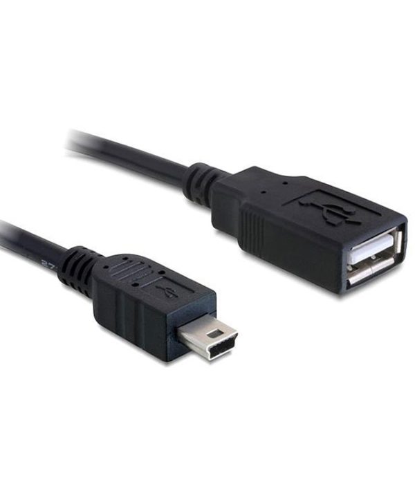 DeLock Mini USB 2.0 - USB 2.0  M/F Black 82905