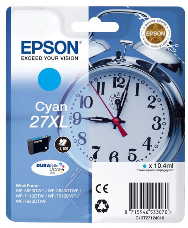 Epson T271240 Ink Cyan 10.4ml C13T27124010