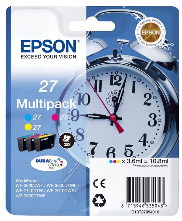 Epson T270540 Multipack 3 x 3.6ml C13T27054010