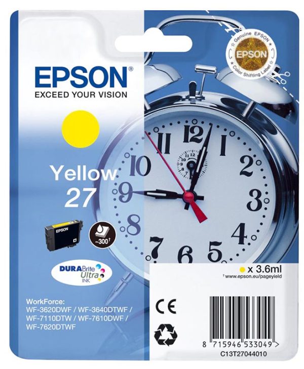 Epson T270440 Ink Yellow 3.6ml C13T27044010