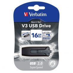 Verbatim Store 'n' Go V3 USB Drive 16GB Black/Grey 49172