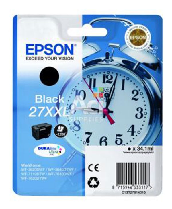 Epson μελάνι inkjet series 27 XXL black (C13T27914010)