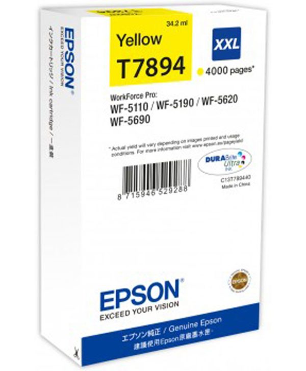 Epson μελάνι inkjet T789 XXL yellow (C13T789440)