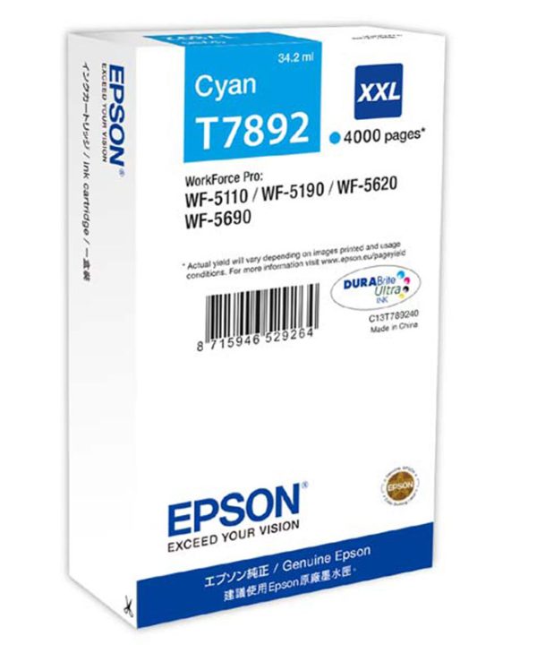 Epson μελάνι inkjet T789 XXL cyan (C13T789240)