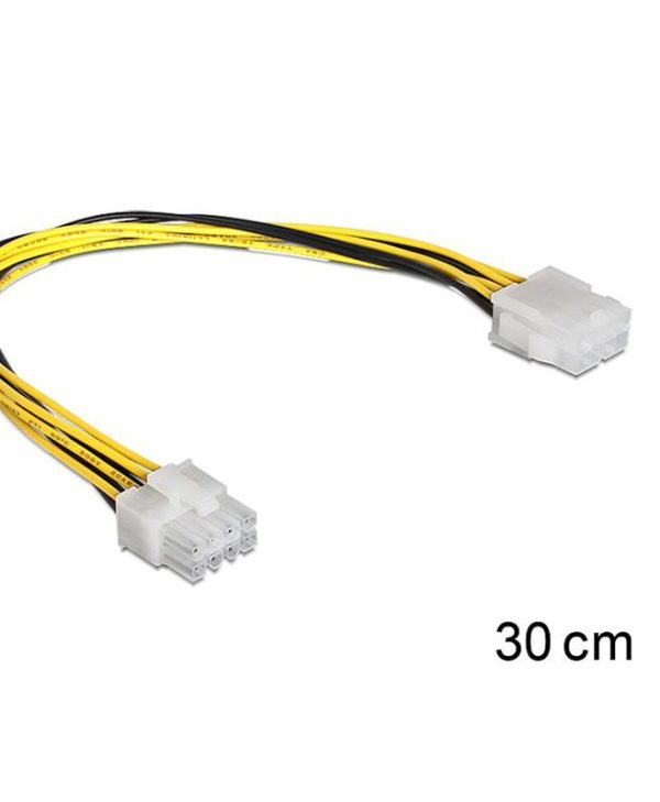 DeLock CPU Power Extension 8pin EPS M/F 30cm 83342