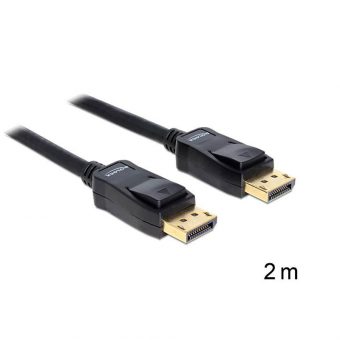 DeLock Cable DisplayPort 1.2 Male - DisplayPort 1.2 Male 4K Gold-Plated 2m 82585