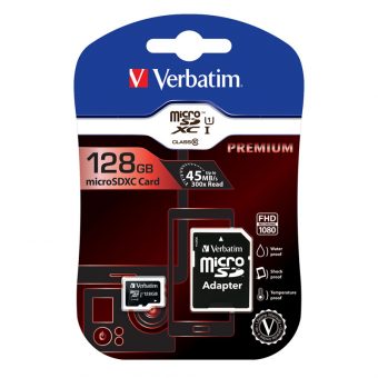 Verbatim Flash card Micro-SD 128GB 44085