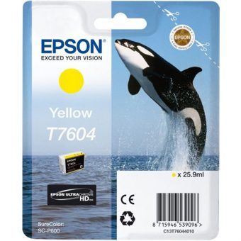 Epson T7604 Yellow Ink C13T76044010 1356Pgs
