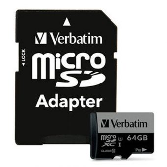 Verbatim Pro MicroSDXC 64GB + SD Adapter 47042