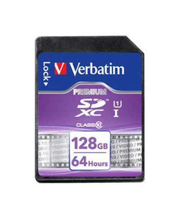 Verbatim Premium SDXC Class 10 Flash Memory Card 128 GB 44025