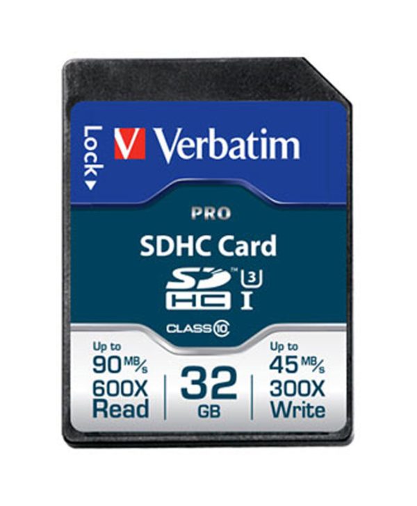 Verbatim Pro U3 32GB SDHC Flash Memory Card Class 10 47021