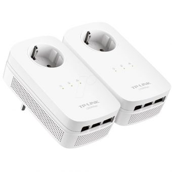 TP-Link AV1300 3-Port Gigabit Passthrough Powerline Starter Kit TL-PA8030P KIT v2