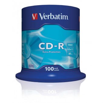 Verbatim CD-R Extra Protection 700MB 52x 100 Pack Spindle 43411