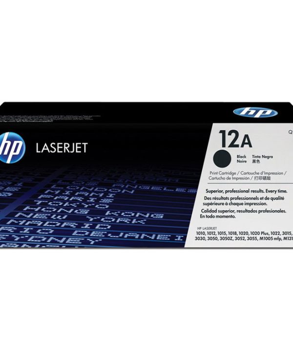 HP 12A Black LaserJet Toner 2K Pgs Q2612A