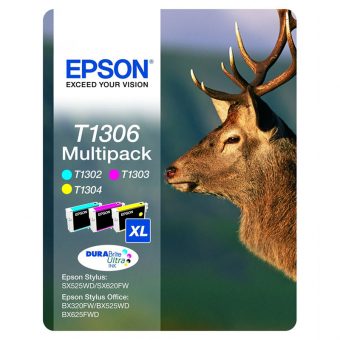 Epson Ink T13064010 MultiPack 3 Cartridges XLarge Size -  755 Pgs