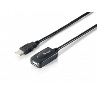 Equip USB 2.0 M/F 15m Black 133311