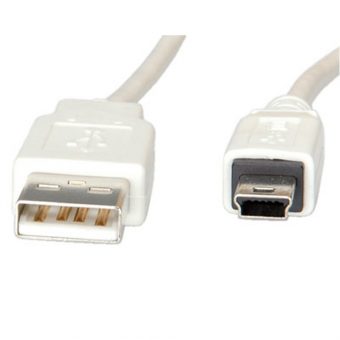 Roline Mini USB - USB 2.0 M/M 0.8m White 11.99.8708