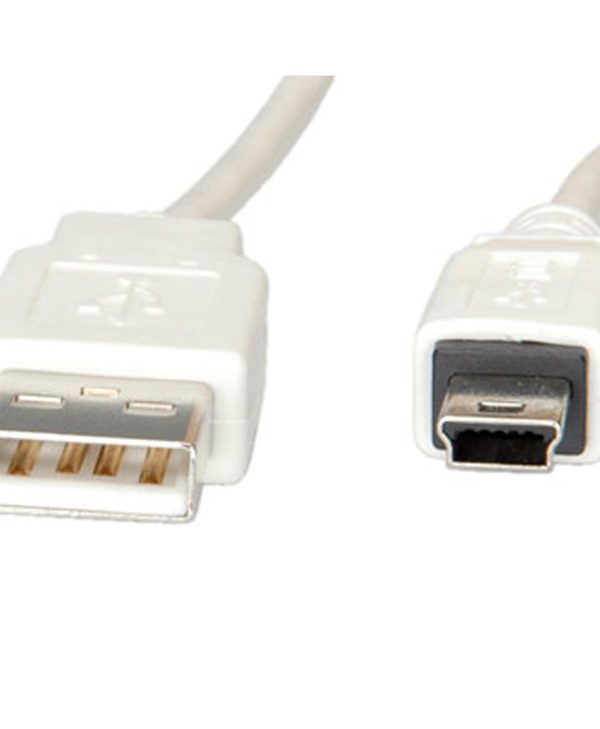 Roline Mini USB - USB 2.0 M/M 0.8m White 11.99.8708